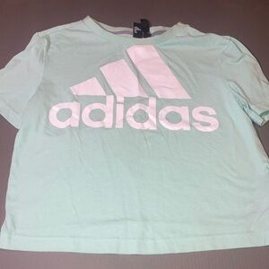Adidas cropped mint tee